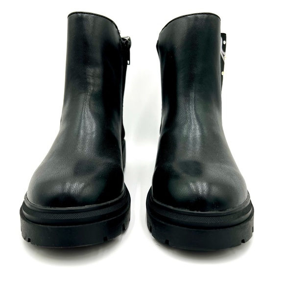 🏙️ Juicy Couture Ankle Boots Round Toe Zipper Diamond Logo - Picture 4 of 12